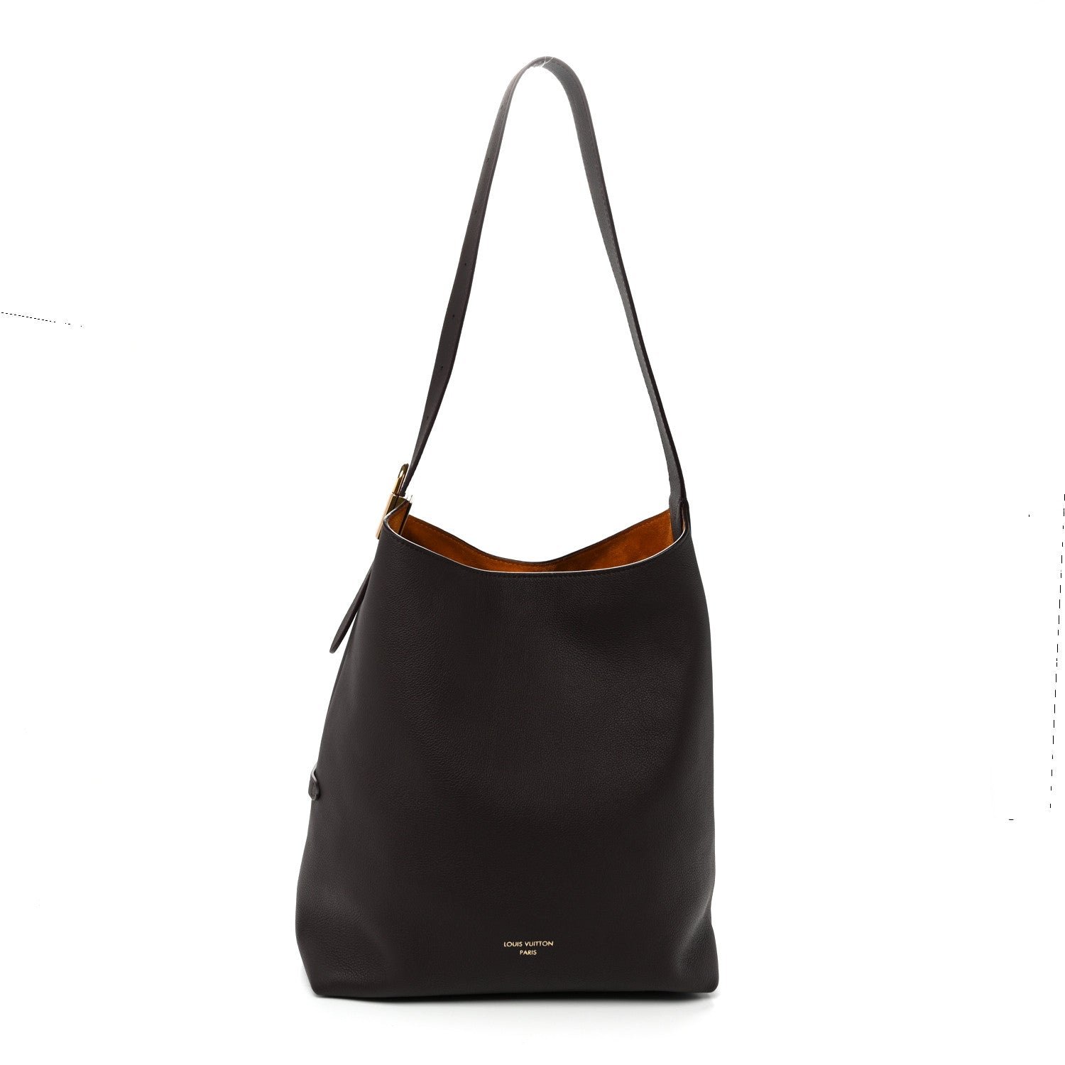 Louis Vuitton Grained Calfskin Low Key Hobo MM Chocolate