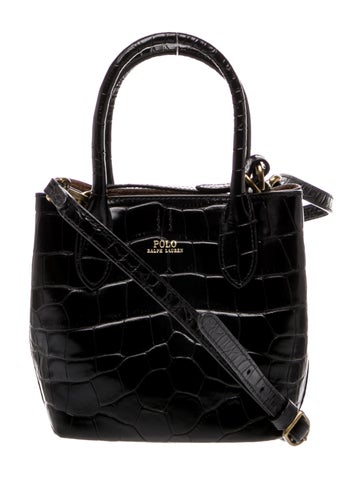 Embossed Leather Top Handle Bag