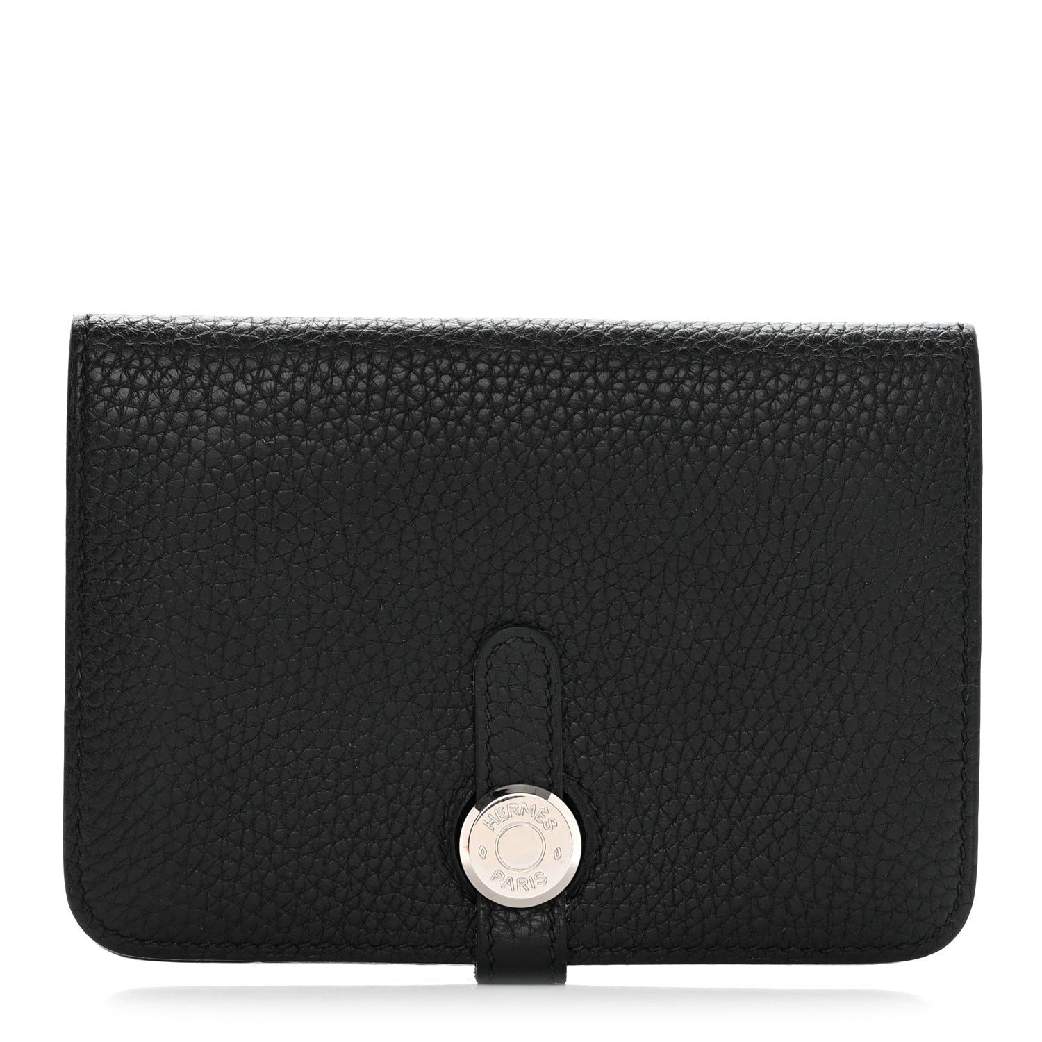 Hermes Togo Dogon Compact Wallet Black
