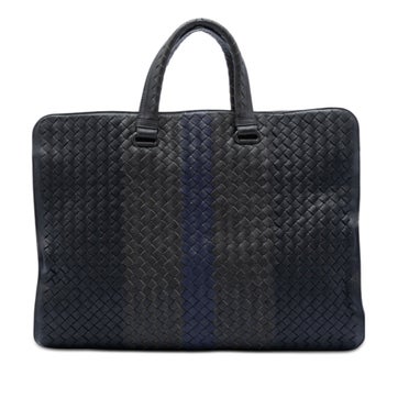 Calf Leather Nappa Intrecciato Club Fume Briefcase