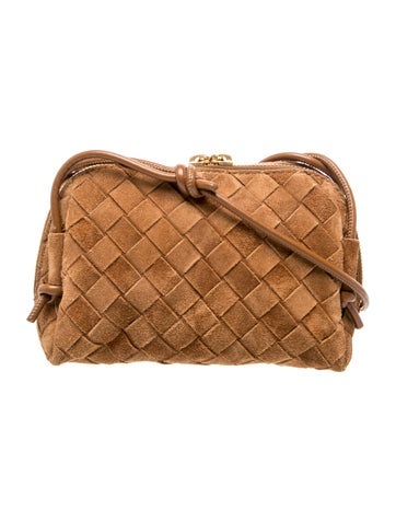 Bottega Veneta Suede Intrecciato Concert Suede Pouch