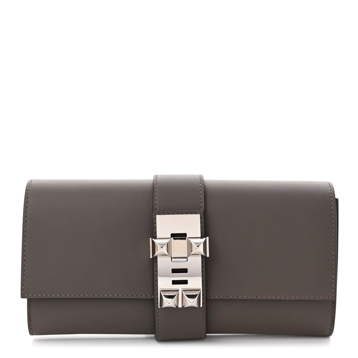 Hermes Swift Medor 23 Clutch Etain
