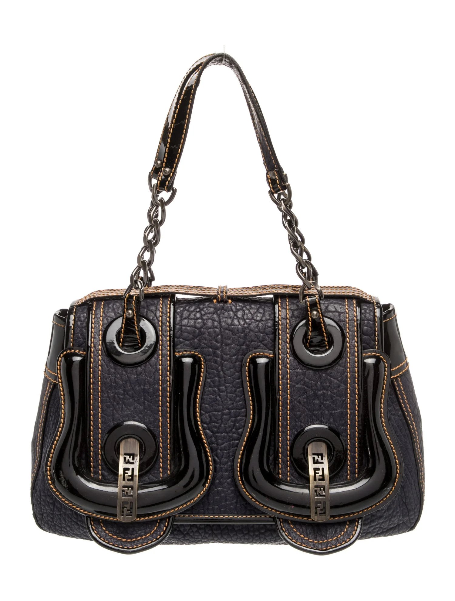Leather Top Handle Bag Large