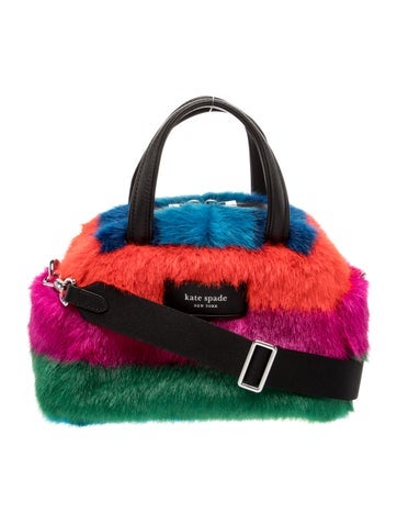 Faux Fur Top Handle Bag