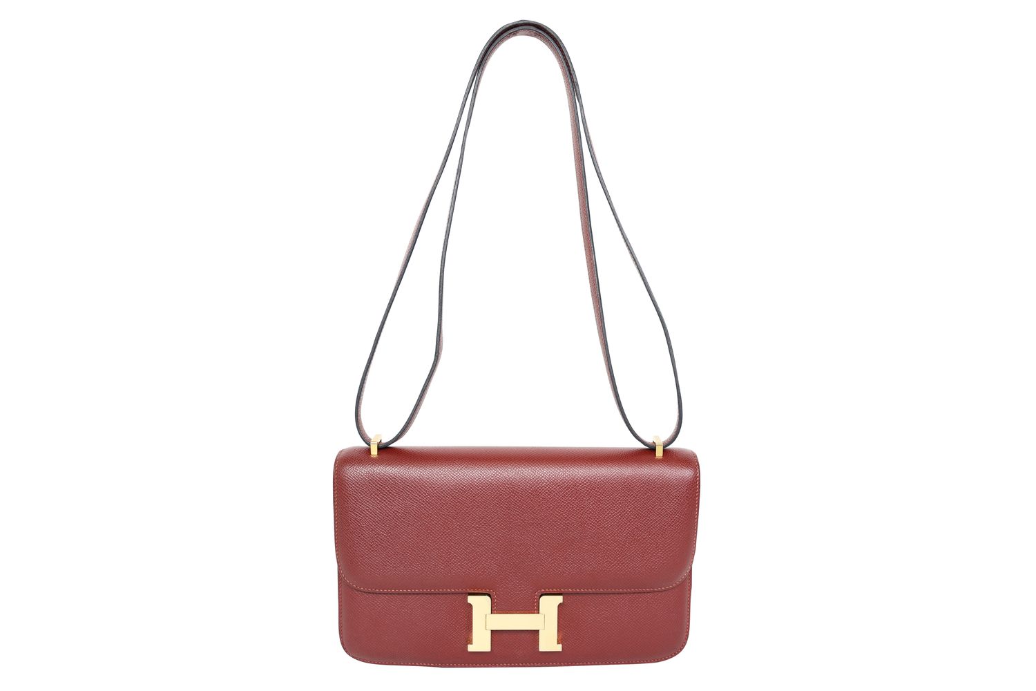 Hermes Hermes Constance Elan, Burgundy Epsom with Gold Hardware, 2014 R in Square Stamp, Preowned in Dustbag WA001