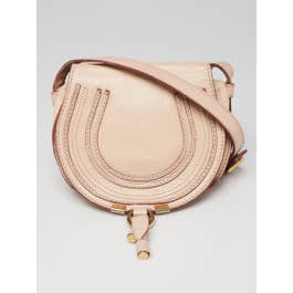 Chloe Chloe Pink Pebbled Leather Mini Marcie Bag