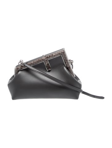 Leather Python-Trimmed Leather First Small