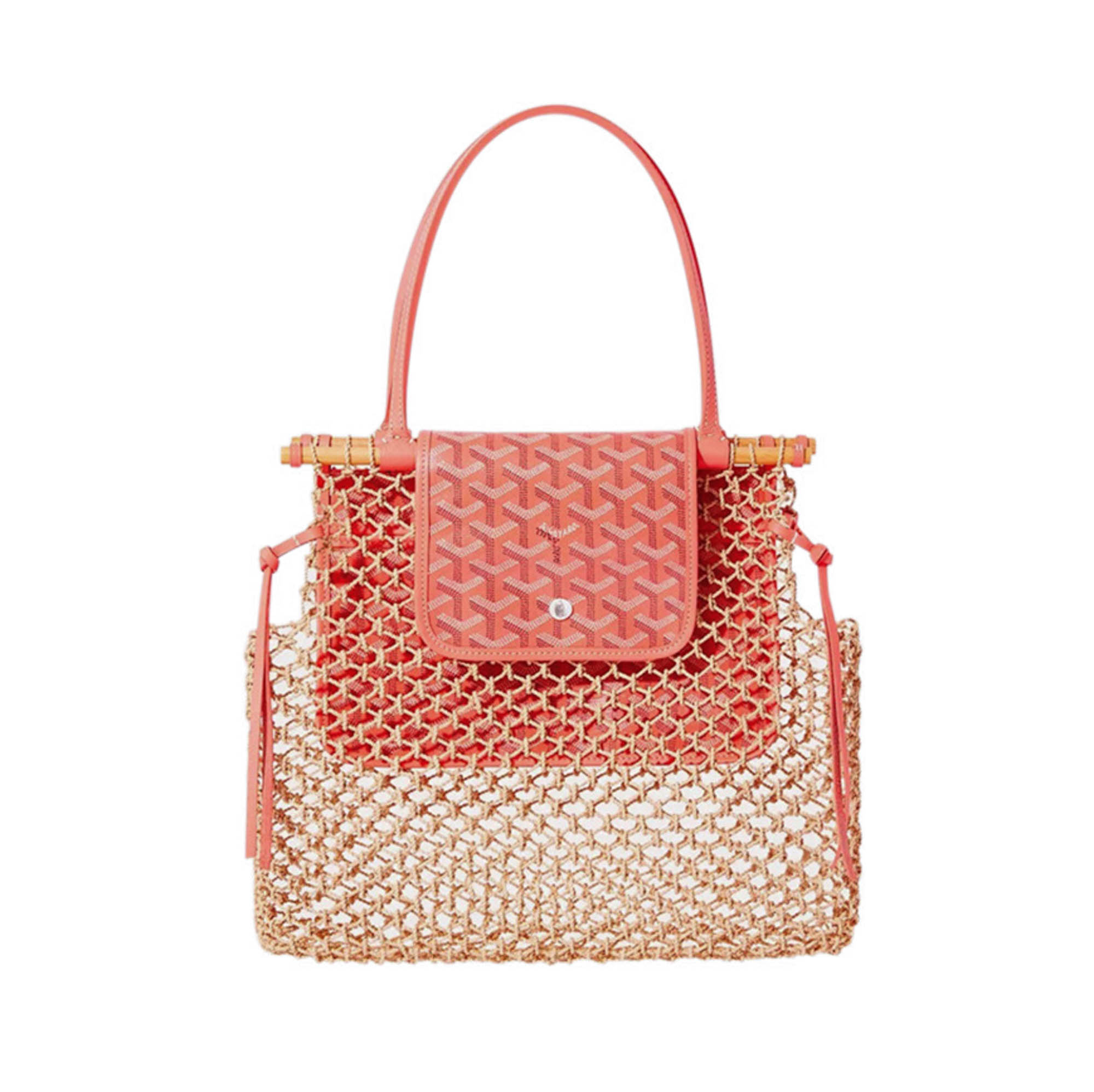Goyard Goyard Aligre Bag Limited Edition Rafia and Coral Coated Canvas