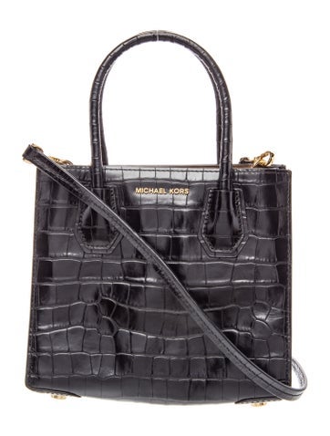 Embossed Leather Top Handle Bag