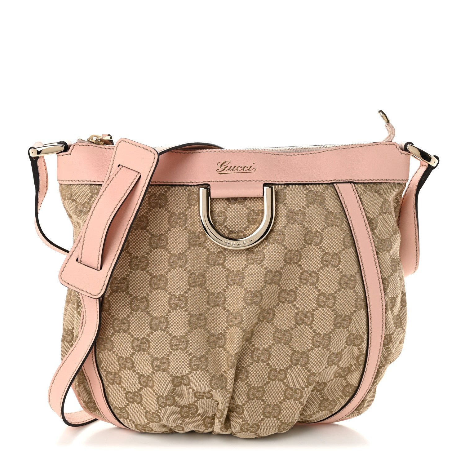 Gucci Monogram Small D Gold Ring Messenger Soft Pink