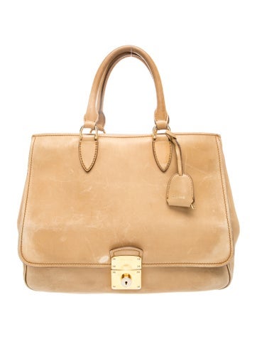 Leather Top Handle Bag