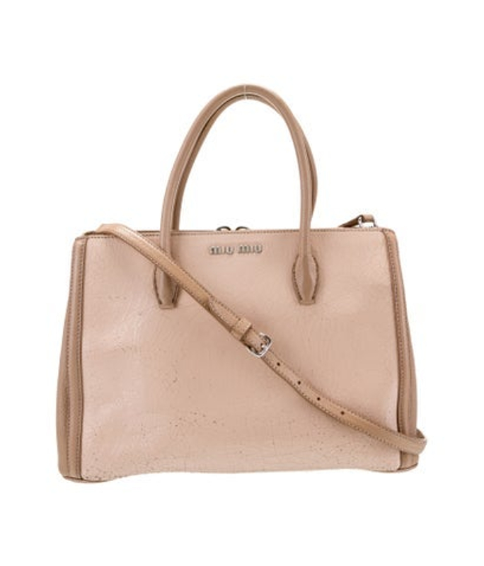 Miu Miu Miu Leather Crackle Tote
