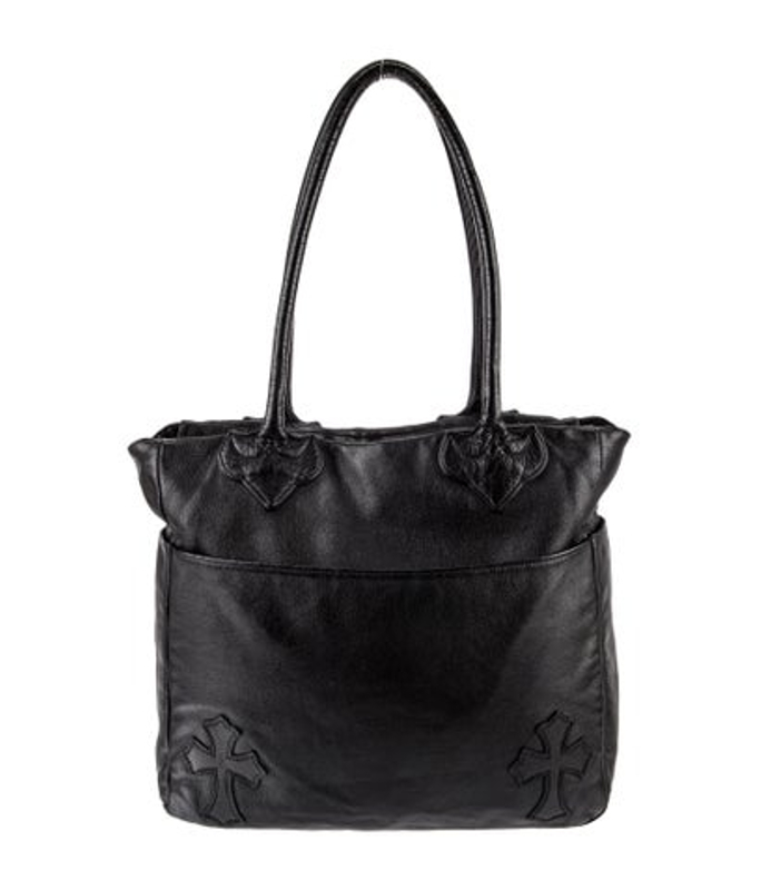 Chrome Hearts Hearts Leather Cross Patch Tote