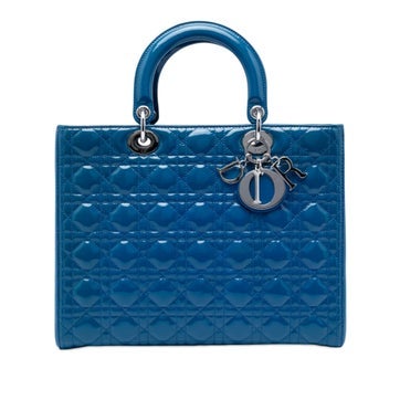Patent Leather Large Patent Cannage Lady Dior