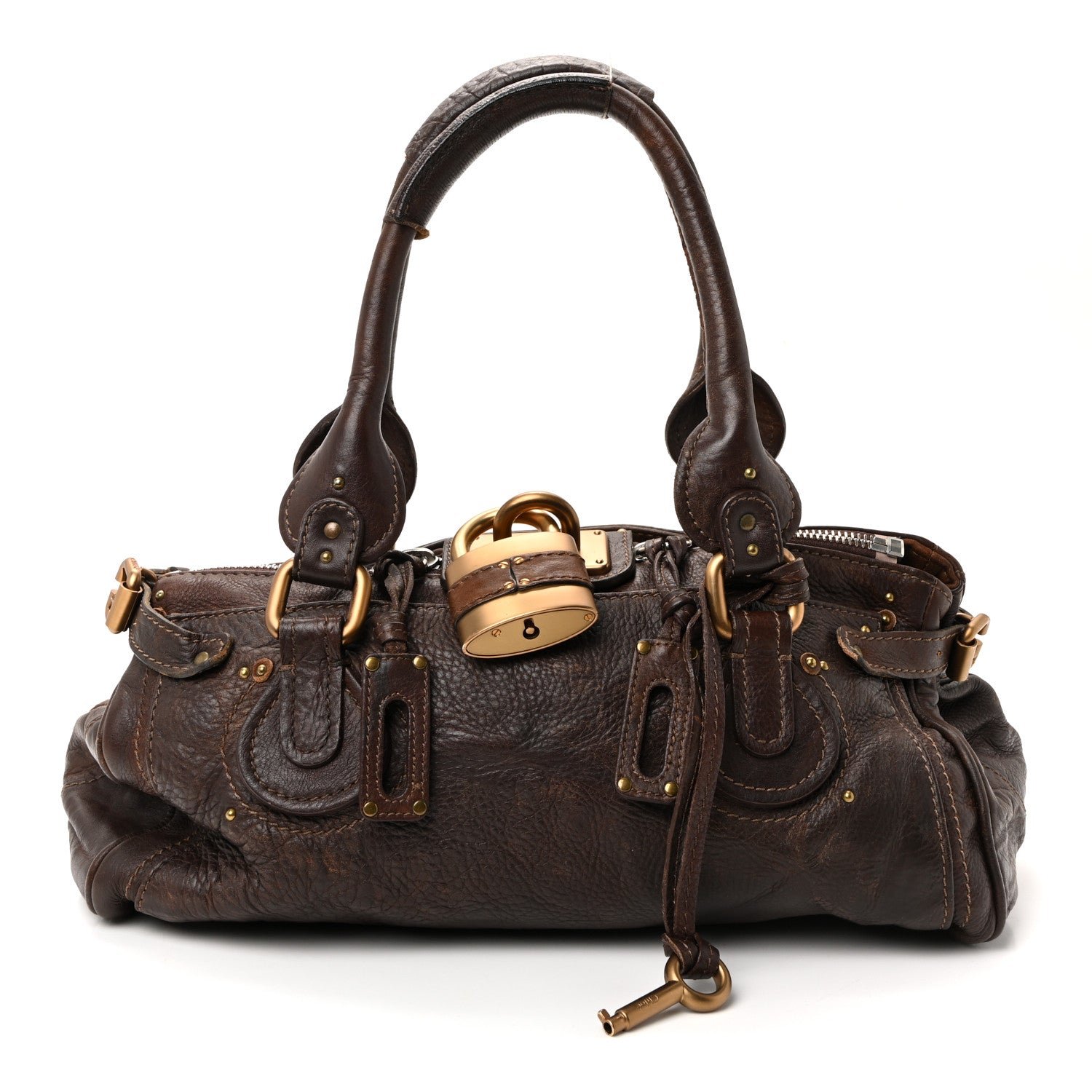 Chloe Chloe Calfskin Medium Paddington Satchel Chocolate