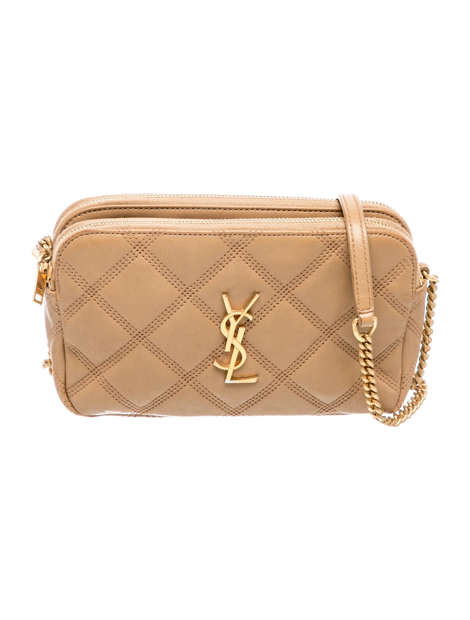 Leather Becky Double Zip Camera Bag Small