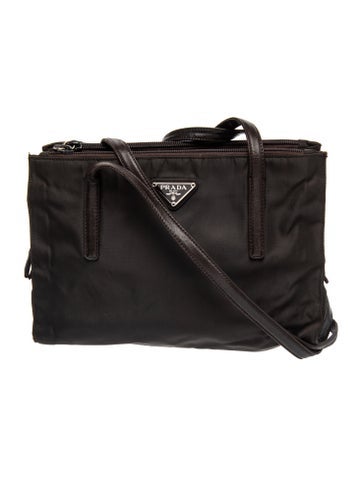 Prada Enameled Metal Triangle Shoulder Bag