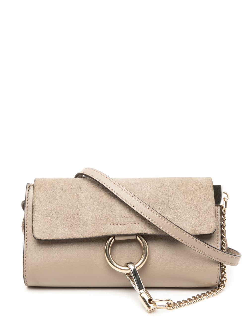 2017 Mini Calfskin and Suede Faye Chain crossbody bag