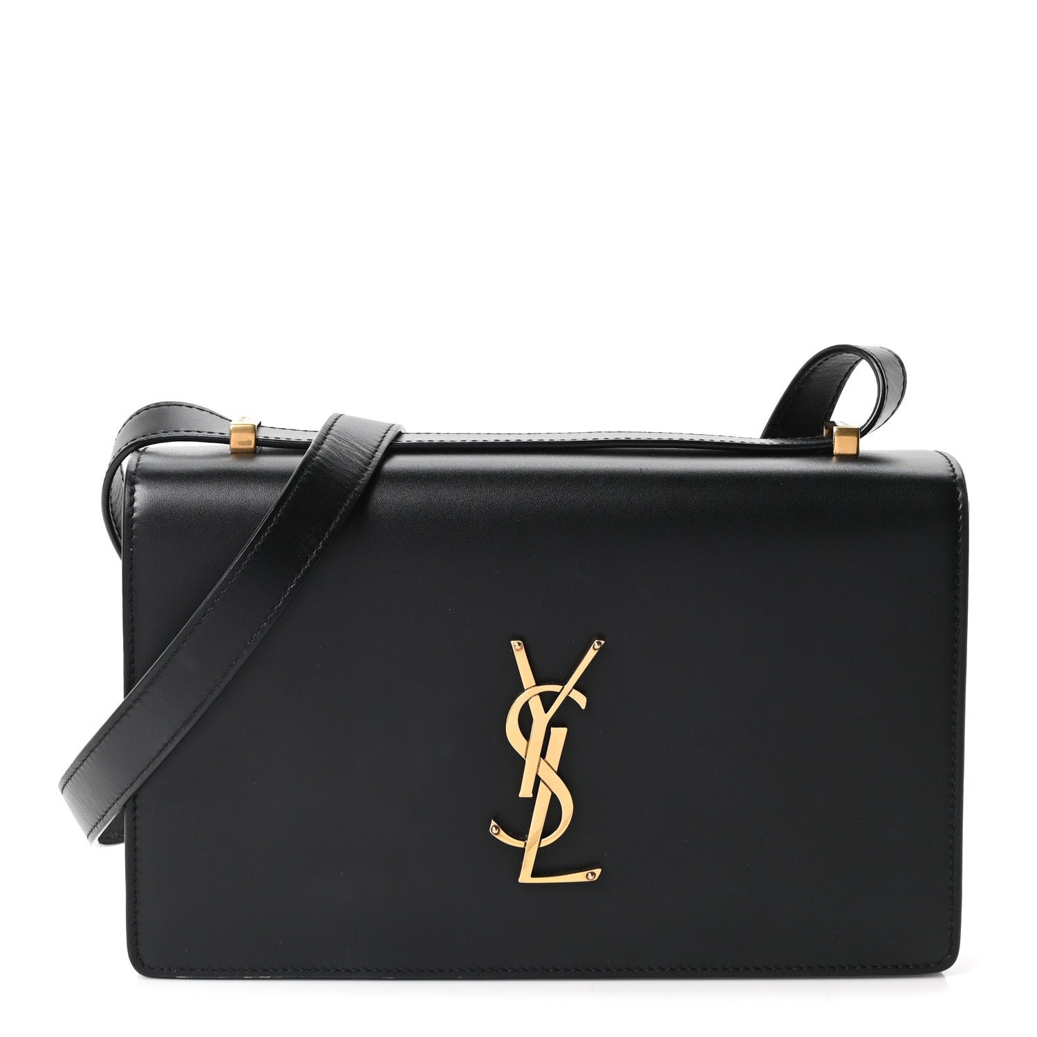 Saint Laurent Calfskin Monogram Small Dylan Shoulder Bag Black