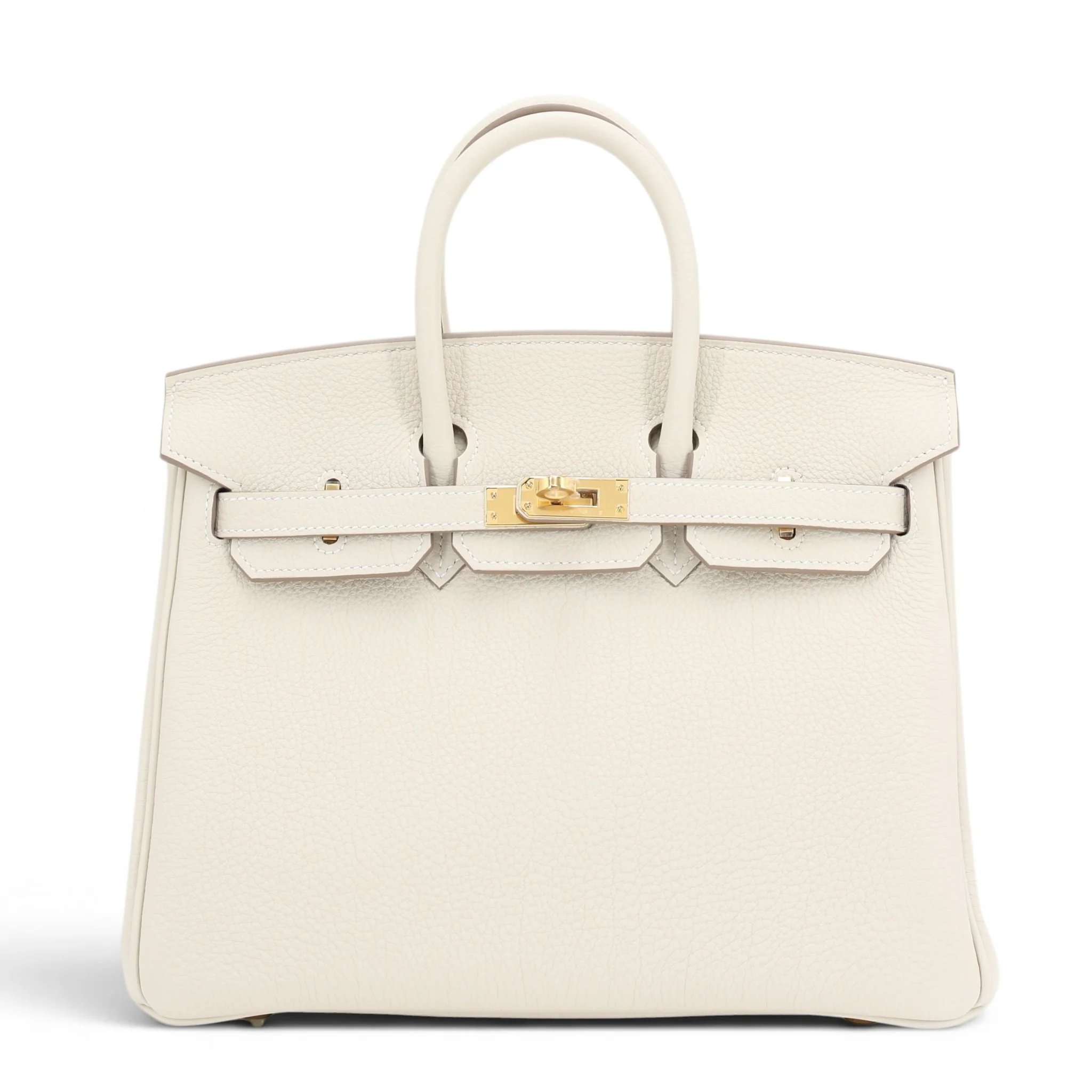 Brand New ( Rank N ) HERMÈS Birkin 25 Craie (10) Togo Gold hardware G (2026)