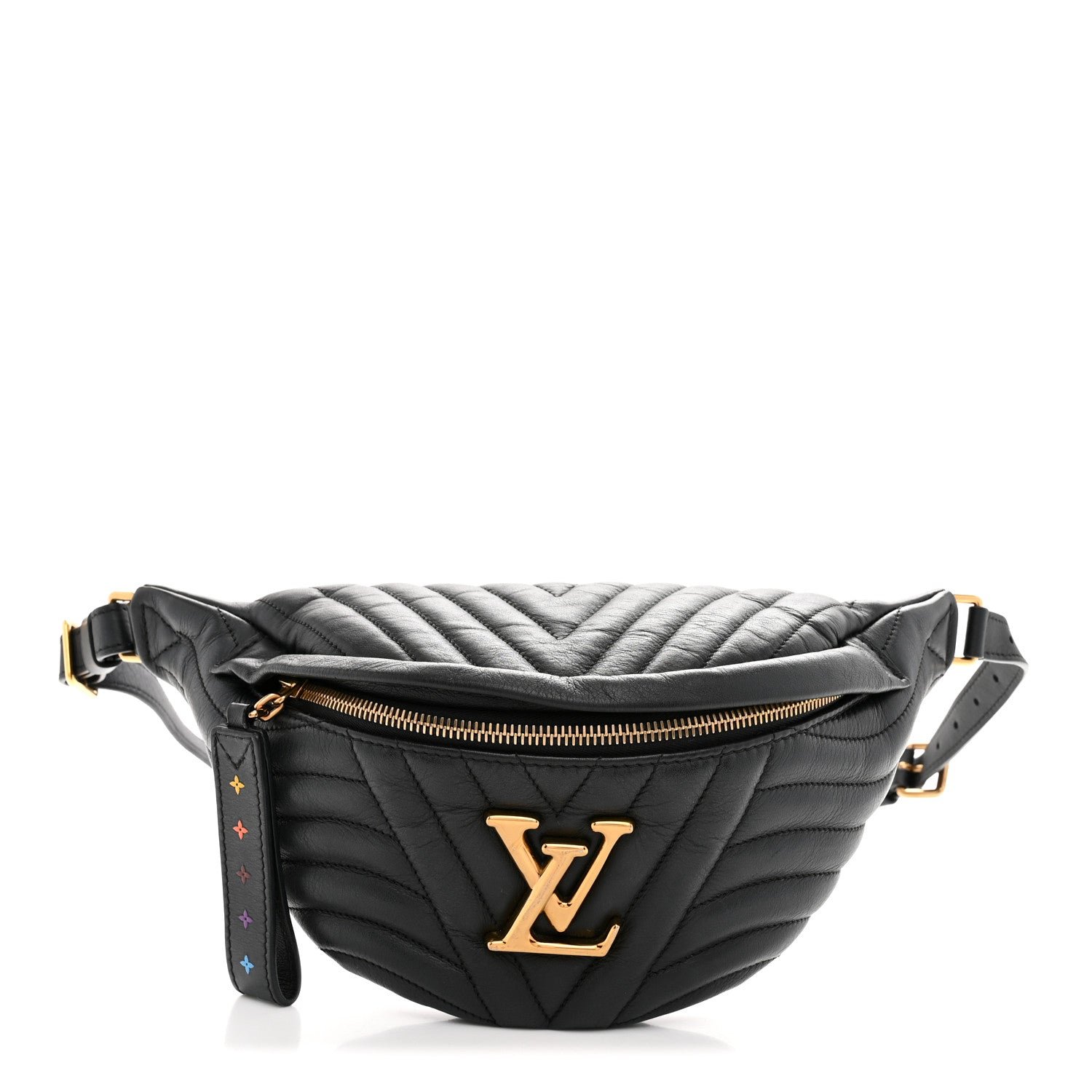 Louis Vuitton Louis Vuitton Calfskin Quilted New Wave Bumbag Black