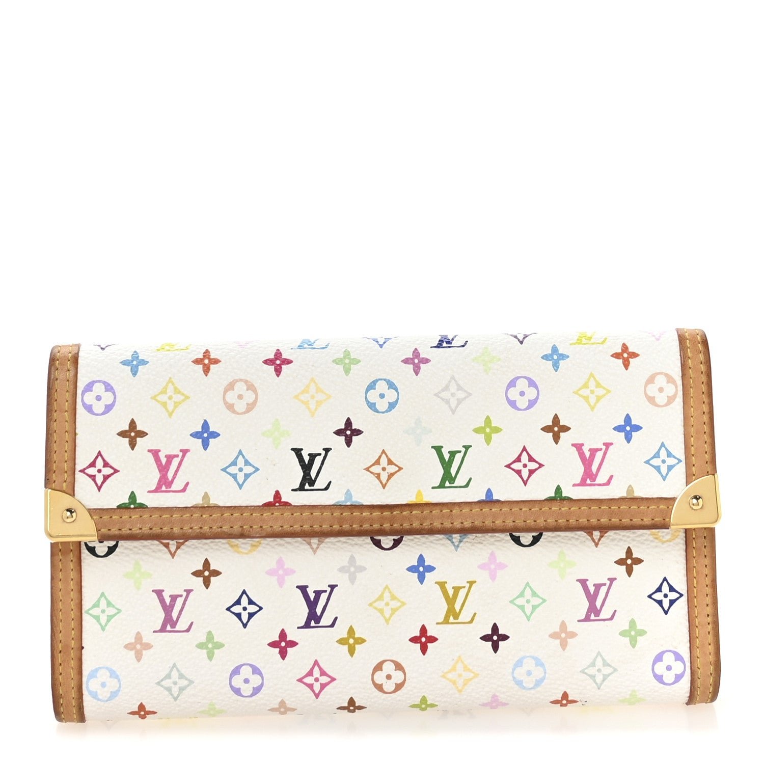 Louis Vuitton Monogram Multicolor Porte Tresor International Wallet White