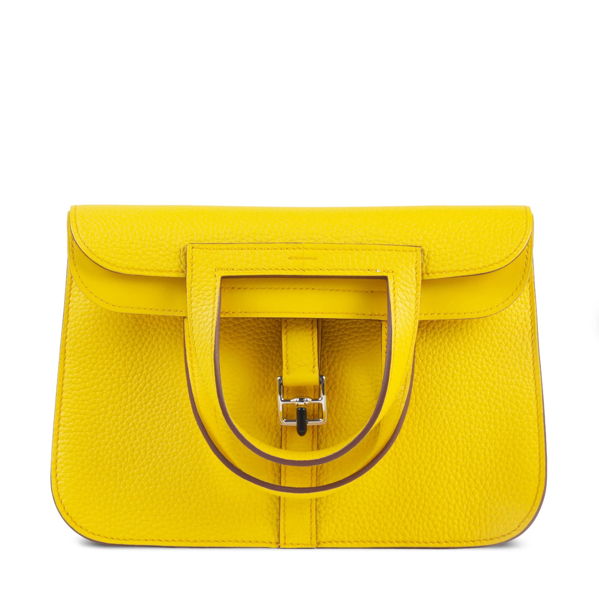 Unused ( Rank NS ) HERMÈS Halzan 25 Sun (B4) Clemence Palladium hardware B (2023)
