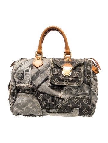 Monogram Denim Patchwork Speedy 30 Vintage