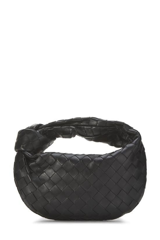 Black Intrecciato Leather Jodie Mini