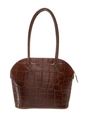 Embossed Leather Shoulder Bag