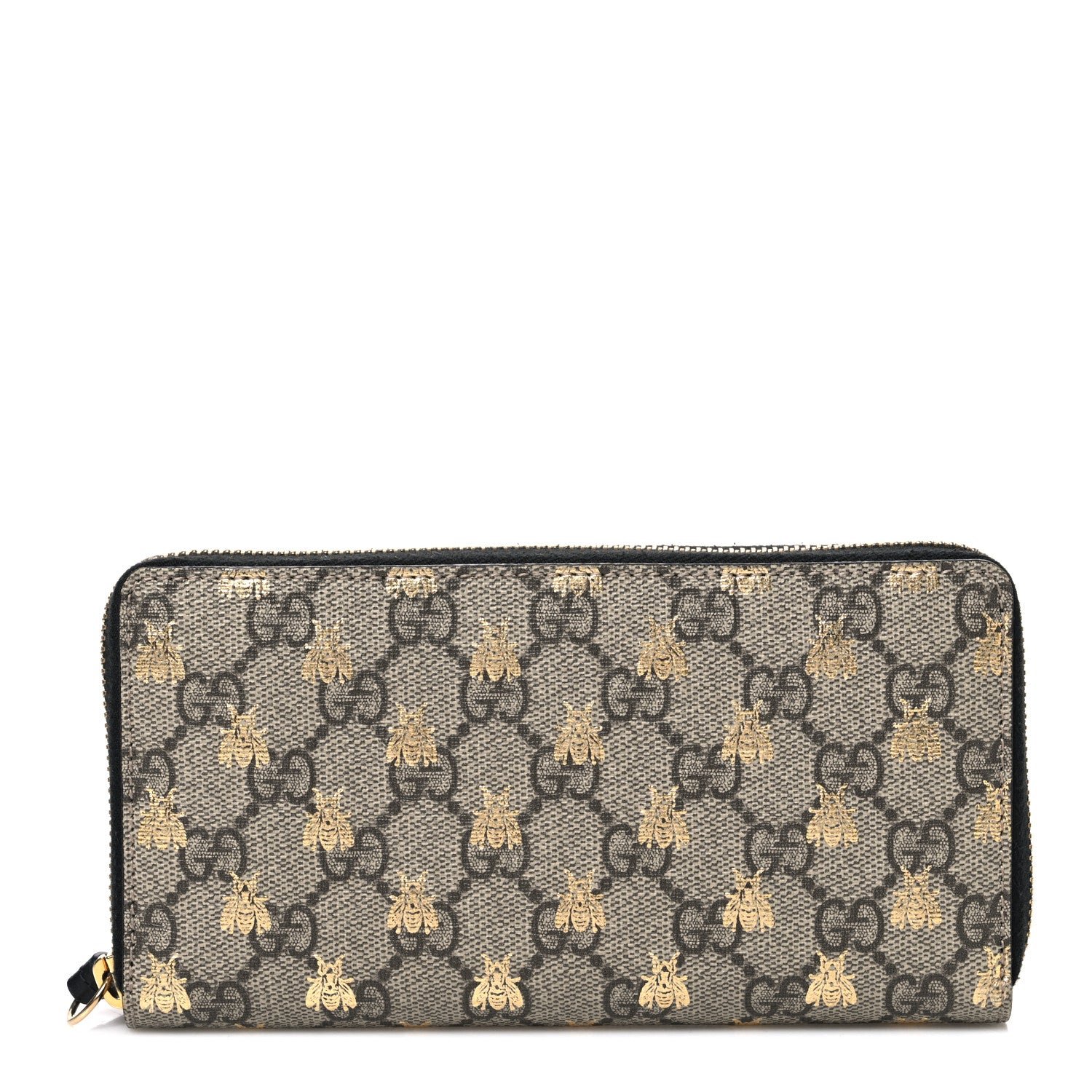Gucci GG Supreme Monogram Bees Zip Around Wallet