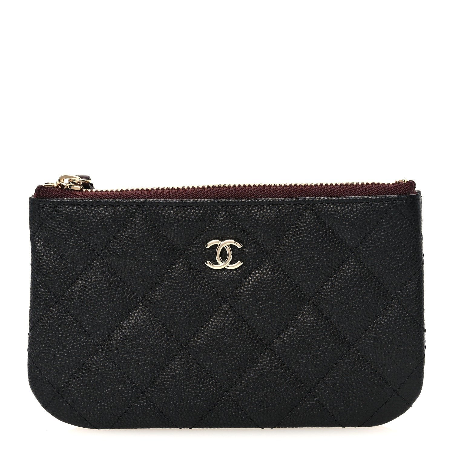 Chanel Caviar Quilted Small Cosmetic Case Black
