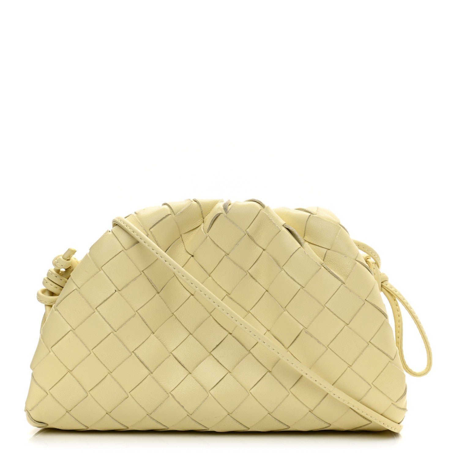 Bottega Veneta Nappa Intrecciato The Mini Pouch Lemon Washed