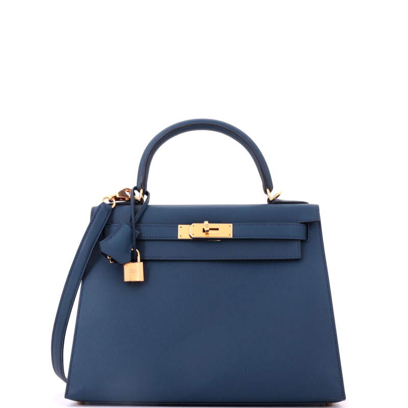 Bleu de Prusse Epsom Sellier Kelly 28 Gold Hardware, 2019