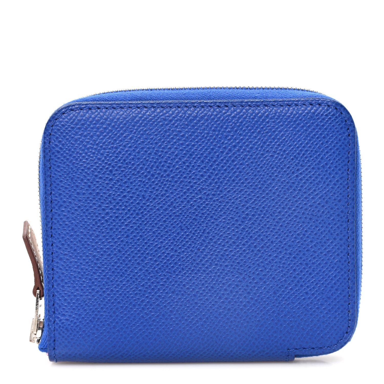 Hermes Epsom Silk'In Compact Wallet Bleu Electrique