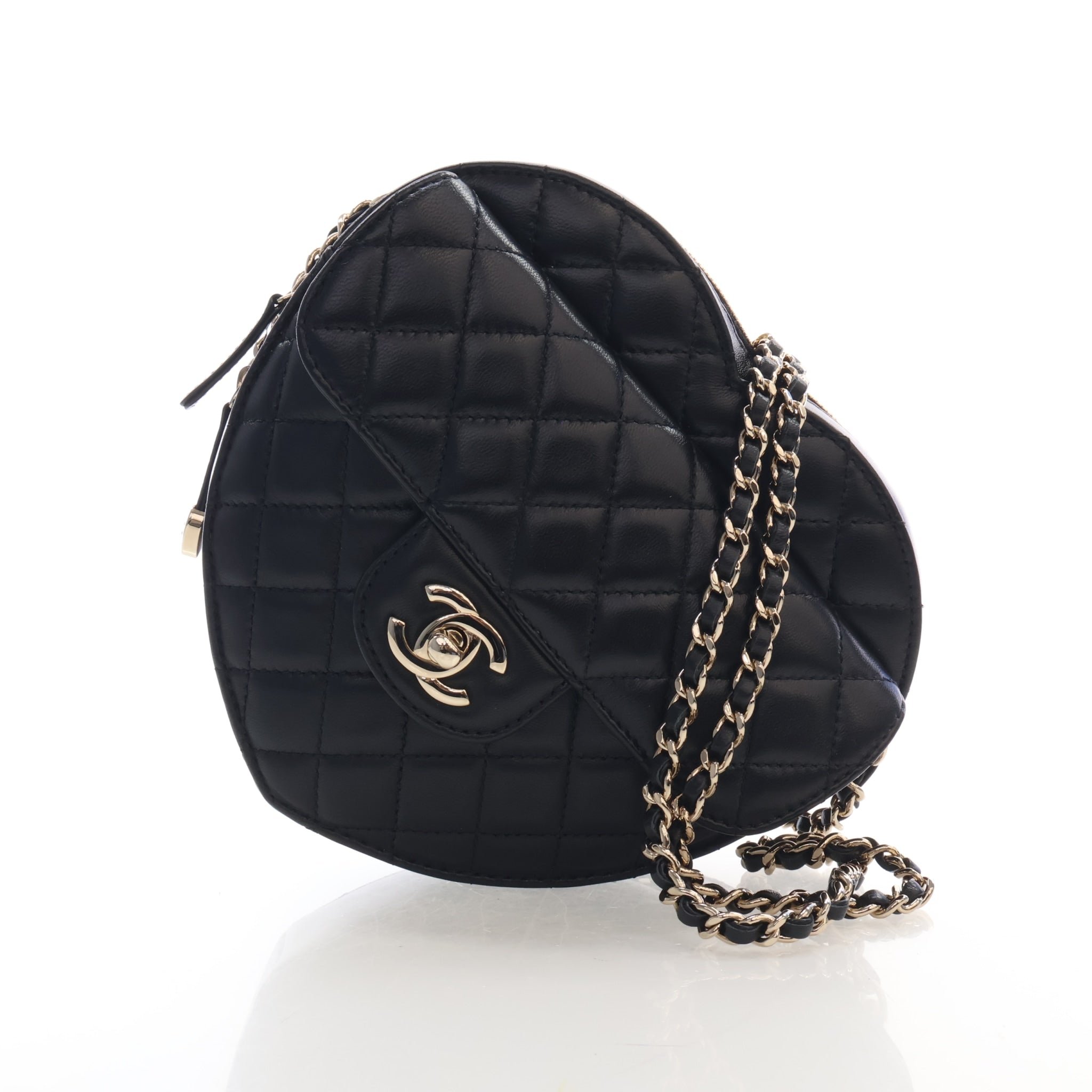 Chanel Large Lambskin CC In Love Heart Bag
