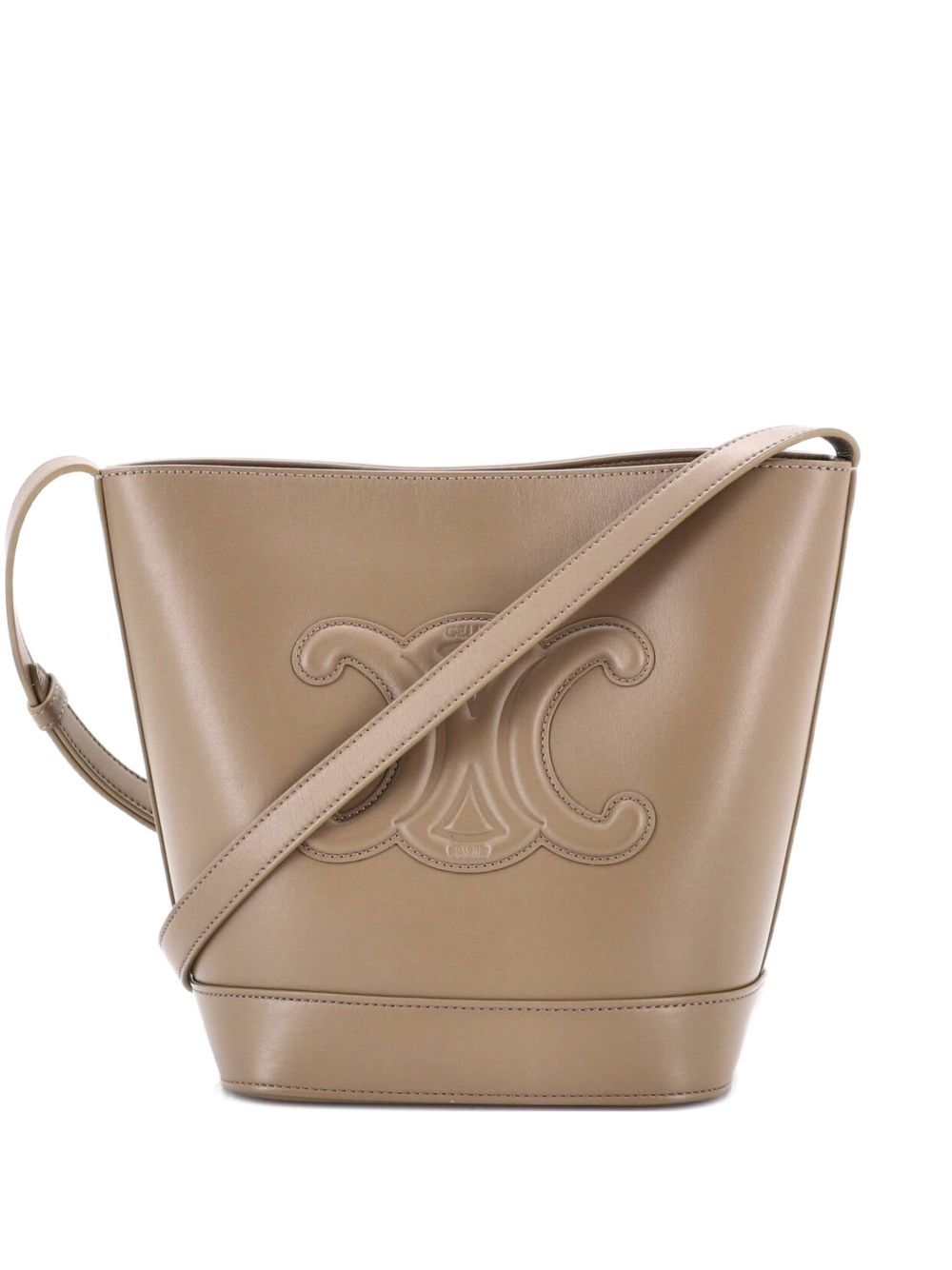 Celine Cuir Triomphe Leather Small bucket bag