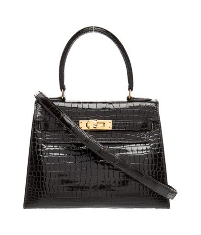 Hermes Shiny Porosus Crocodile Mini Kelly Sellier 20