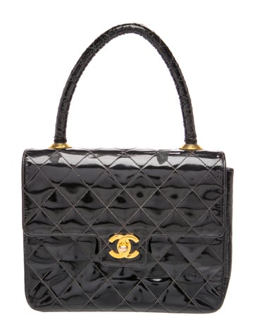 Patent Kelly Top Handle Bag