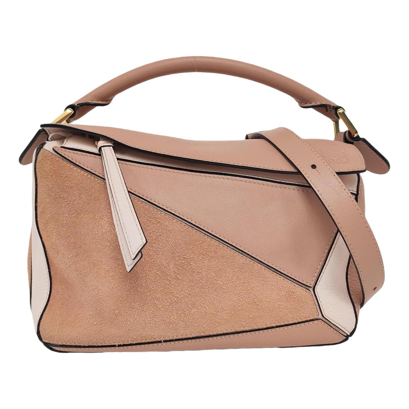Puzzle leather handbag