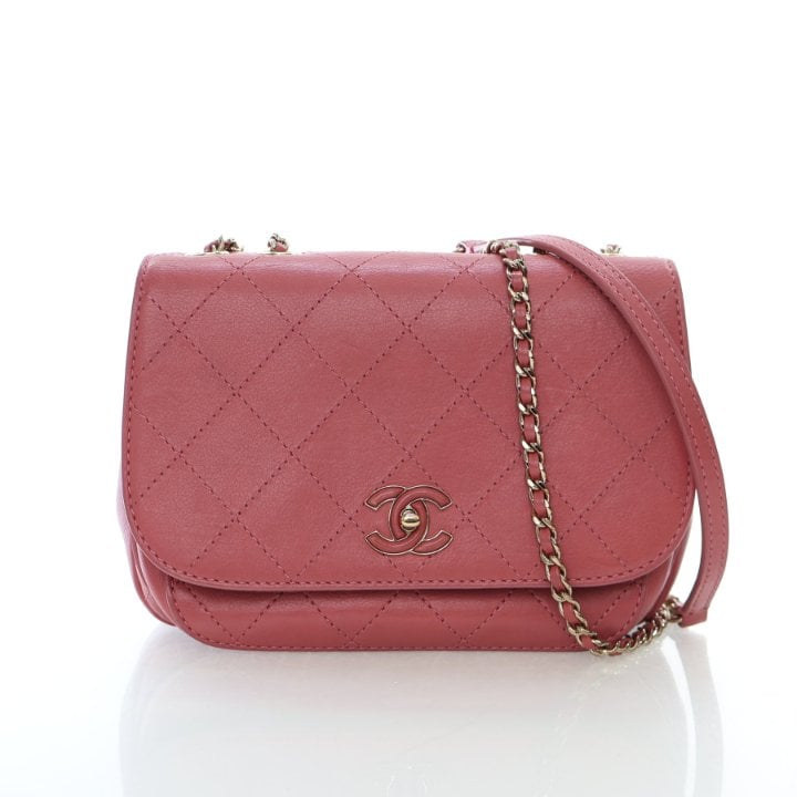 Chanel Small Calfskin Stitched CC Flap Bag