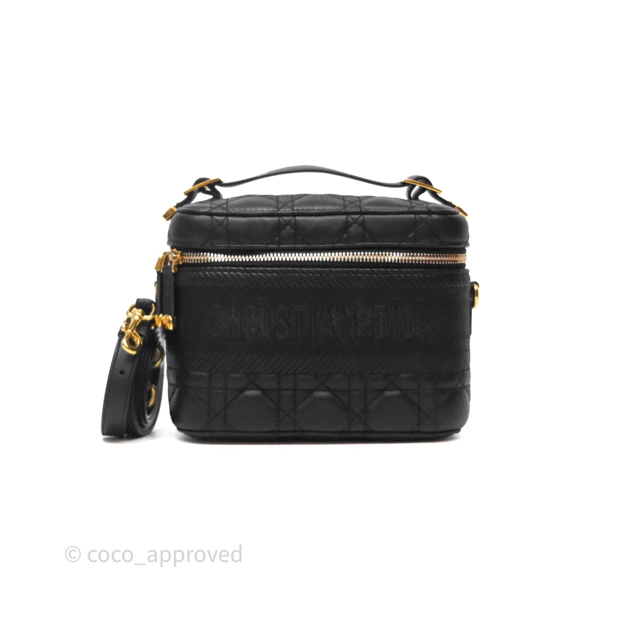 Dior Dior Small Diortravel Vanity Case Black Lambskin Cannage