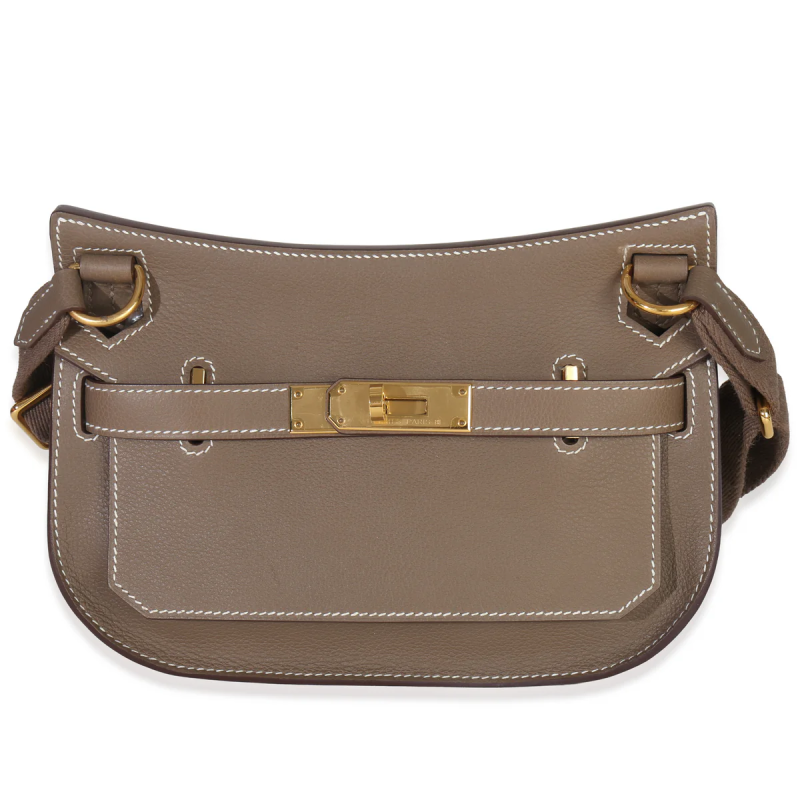 Hermes Etoupe Evercolor Mini Jypsiere Gold Hardware, 2024