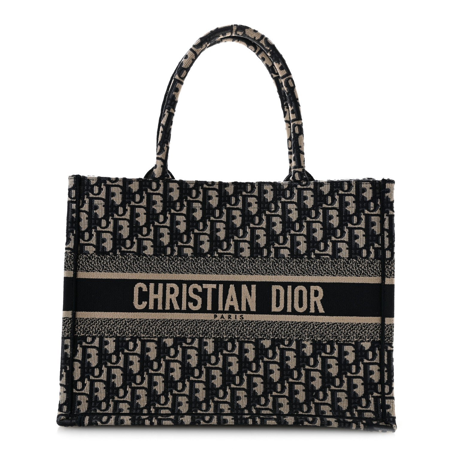 Dior Oblique Medium Book Tote Blue Multicolor