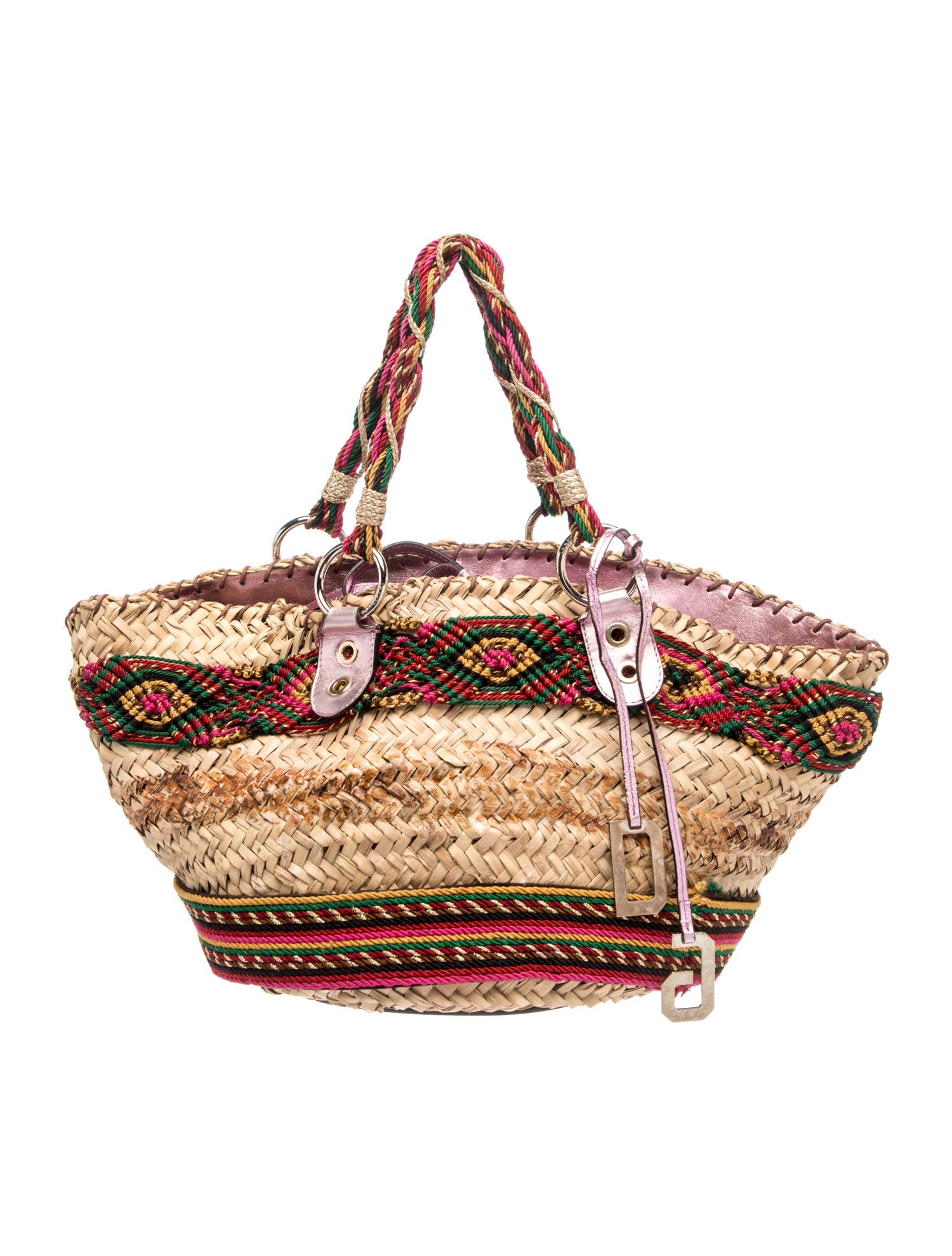 Straw Top Handle Bag