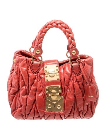 Miu Miu Leather Top Handle Bag