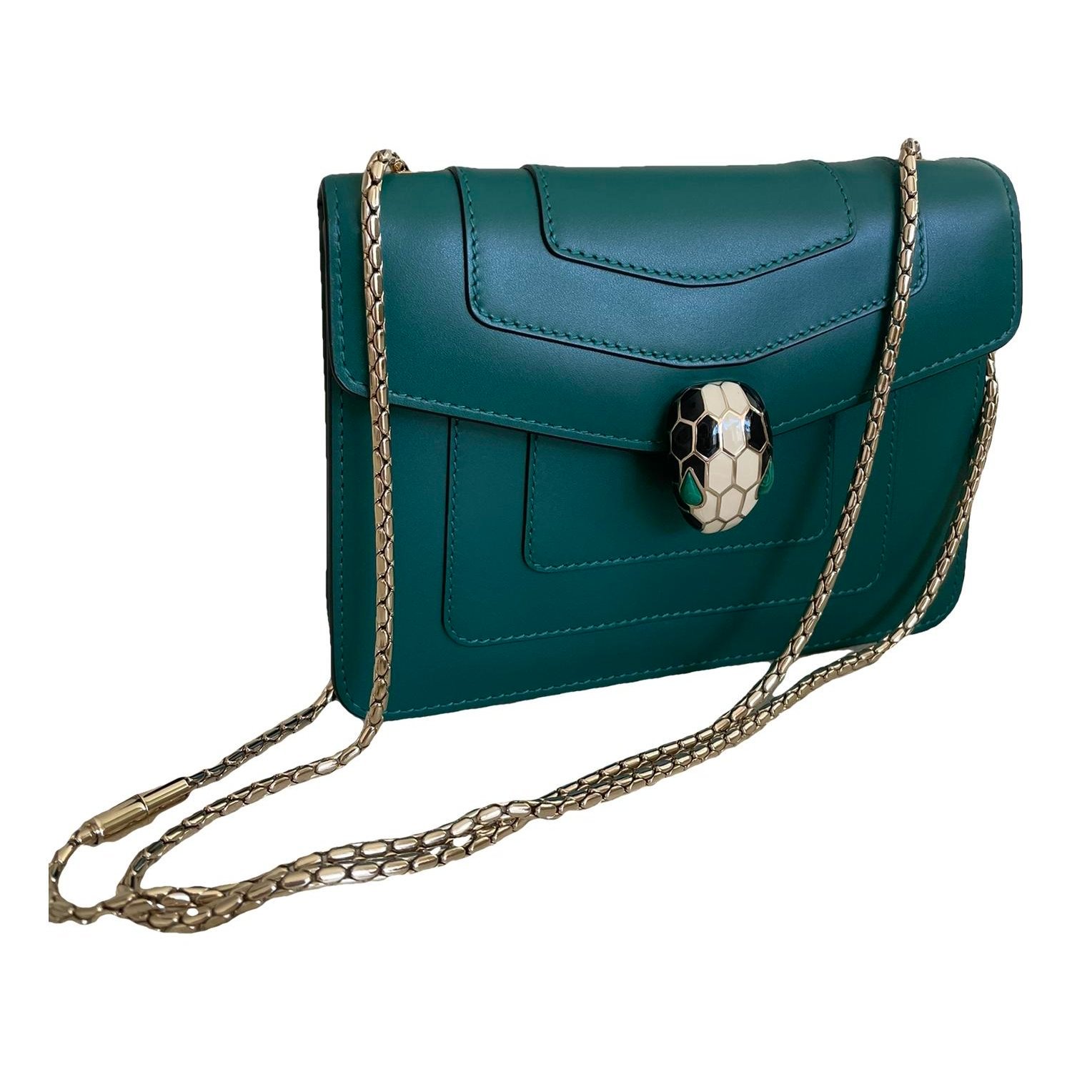 Serpenti leather handbag
