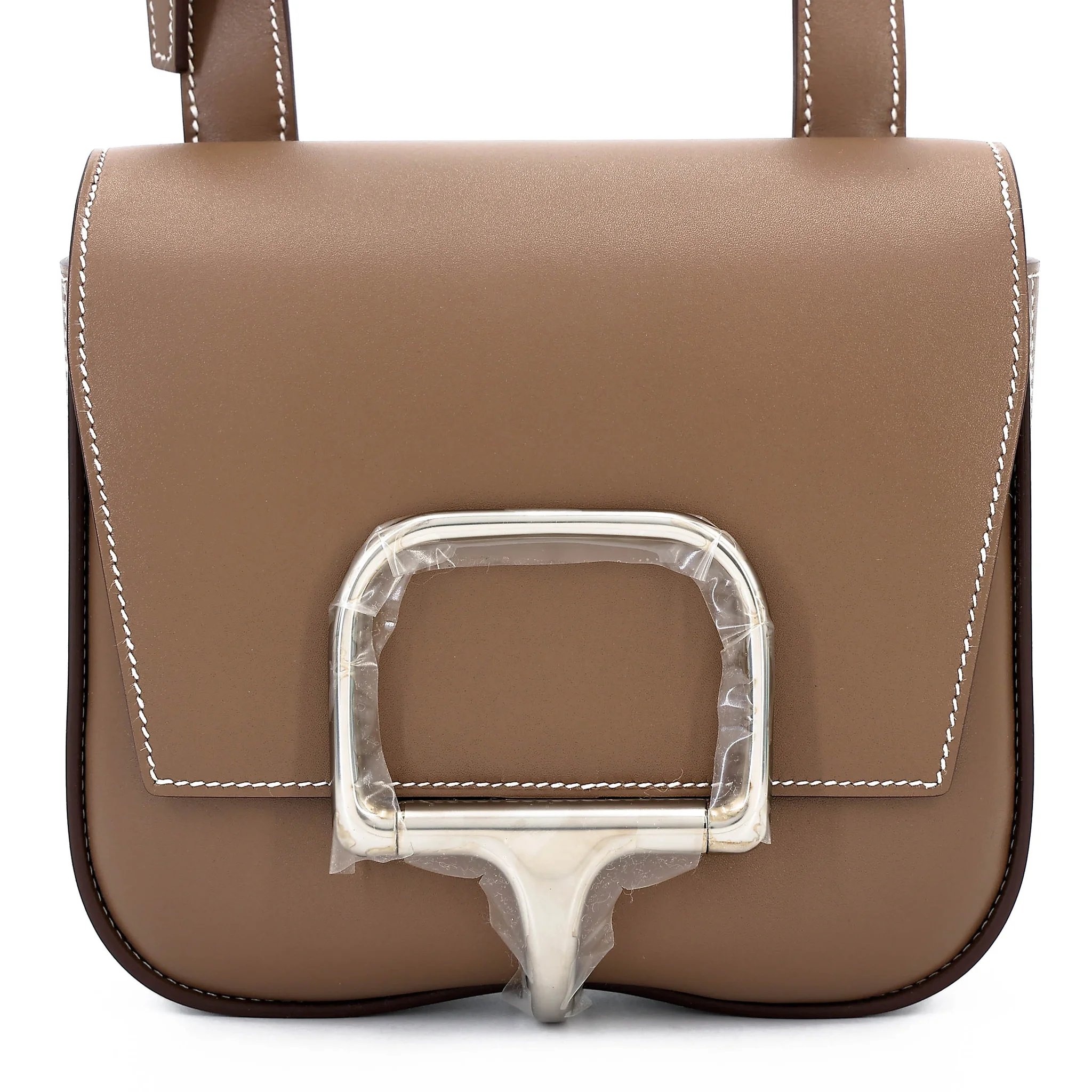 Unused ( Rank NS ) HERMÈS Della Cavalleria mini Etoupe (18) Tadelakt Palladium hardware B (2023)