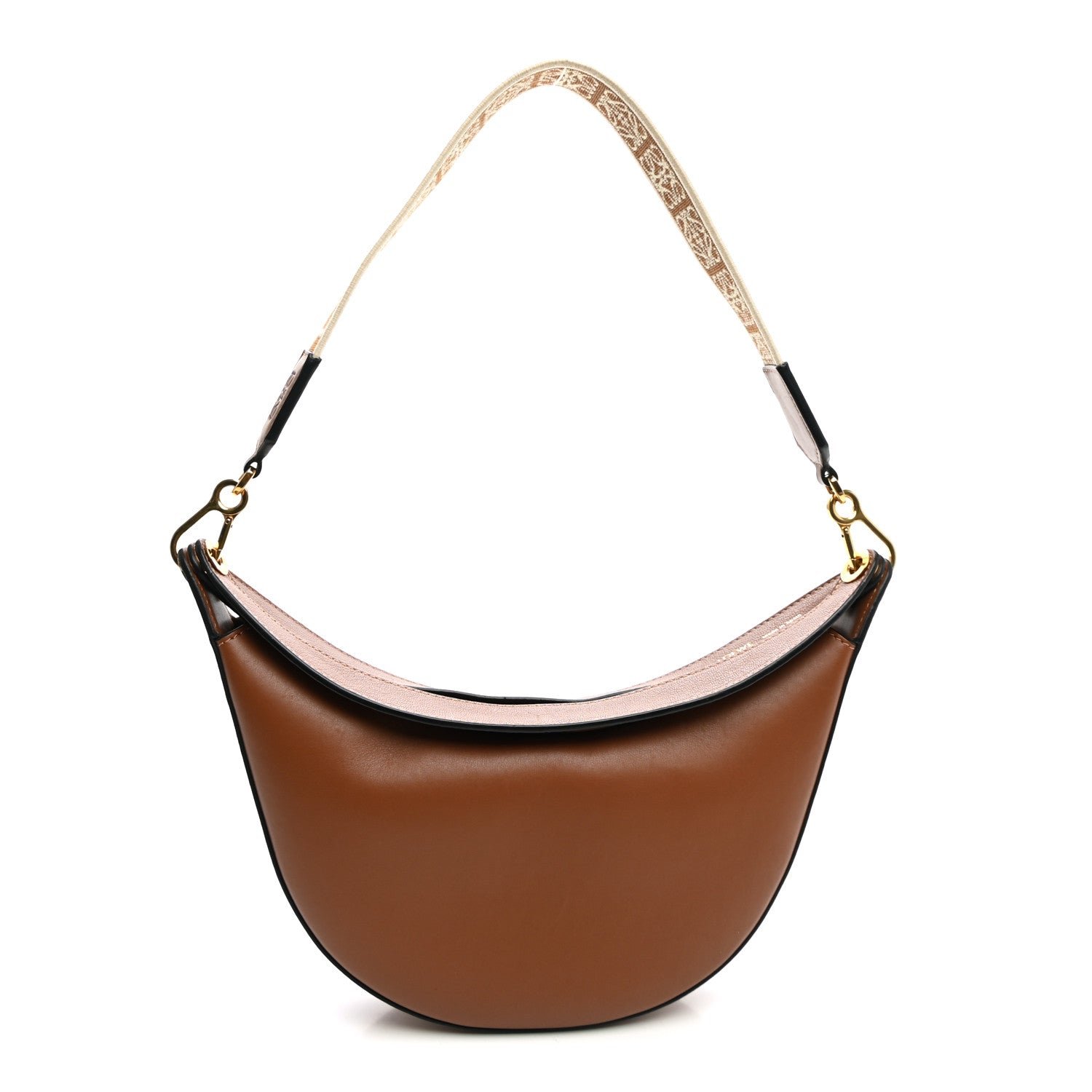 Loewe Satin Calfskin Jacquard Luna Bag Pecan