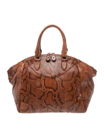 Snakeskin Top Handle Bag